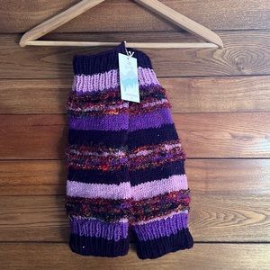 Ark fair trade hand kit wool leg warmers.